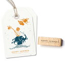cats on appletrees スタンプ☆Happy Summer 夏 英字(Happy Summer)☆木製 プレゼント クラフト 雑貨 保育園 幼稚園 先生【メール便発送可】