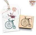 cats on appletrees スタンプ☆Penny Farthing☆ペニー・ファーシング 自転車 イギリス木製 プレゼント クラフト 雑貨 保育園 幼稚園 先生