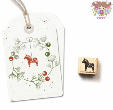 cats on appletrees ミニスタンプ☆Dala Horse☆ダラホース 木製 馬 オーナメント クリスマス木製 プレゼ..