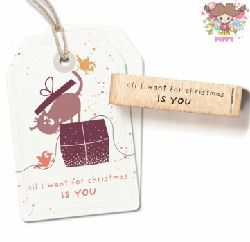 Rakuten - cats on appletrees スタンプ☆All I want for Christmas☆文字 英字 クリスマス【メール便発送可】木製 プレゼント クラフト 雑貨 保育園 幼稚園 先生