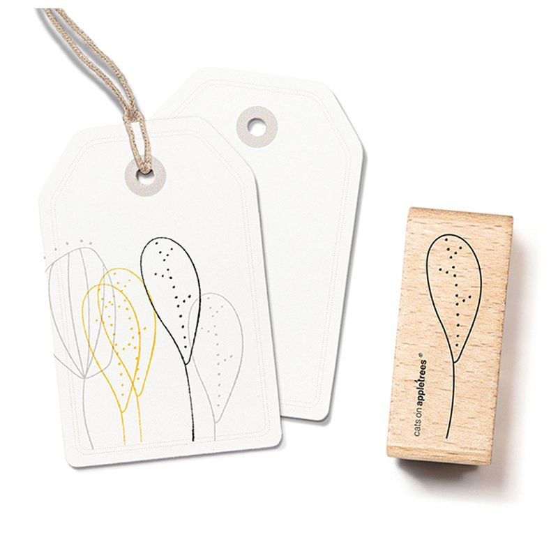 cats on appletrees スタンプ☆Plant 1☆手書き風 ドット 葉っぱ リーフ 植物木製 プレゼント クラフト ..