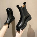 サイドゴアブーツ レディース ショートブーツ 厚底ブーツ おしゃれ シューズ ワークブーツ 秋冬 美脚 靴 痛くない 卒業式 入学式 シンプル ゆったり 送料無...