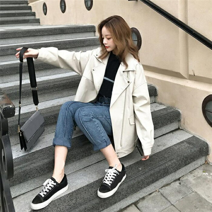 ライダース ジャケット レディース 秋冬アウター 革ジャン コート PU レザー ブルゾン ジャケット 大人 秋服 合皮 フェイク スエード 大人気 ゆったり おしゃれ 大人 カジュアル 20代/30代/40代(4.0)