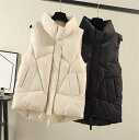 中綿 ベスト レディース ファイバー ダウンベスト ショート丈 アウター 体型カバー ジャケット 無地 おしゃれ トップス ゆったり 大人気 シンプル カジュア...