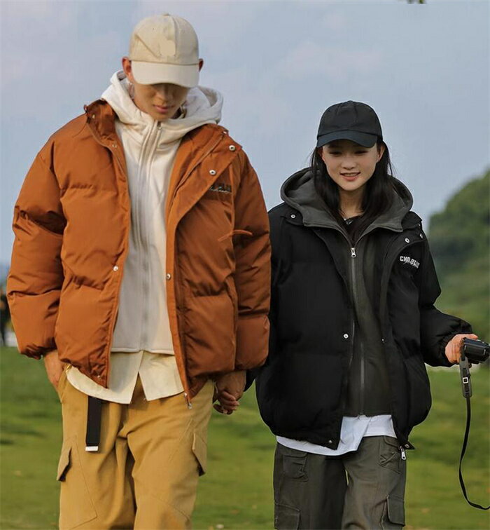 中綿コート ペアルック 厚手 ジャケット 男女兼用 防寒 コート おしゃれ レディース メンズ アウター カップル フェイクダウンジャケット 暖かい ポケット ...