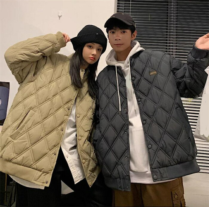 中綿コート ペアルック 厚手 ジャケット 男女兼用 防寒 コート おしゃれ レディース メンズ アウター カップル フェイクダウンジャケット 暖かい ポケット ...