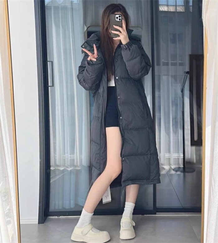 ロング ダウンジャケット レディース ロング丈 ダウンコート ポケット付き 厚手 防寒 もこもこ 軽量 アウター カジュアル ジャケットゆったり 無地 防寒 暖...