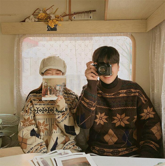 カップル セーター ペアルック 長袖ニットセーター おそろい ペア 部屋着 レディース メンズ ニット トップス 綺麗 カジュアル きれいめ おしゃれ お誕生日...