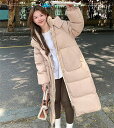 ロング中綿ジャケット レディース フェイクダウンアウター ロング丈コート フェイクダウンジャケット オーバーサイズ 秋冬 体型カバージャケット ポケット 無地 ...