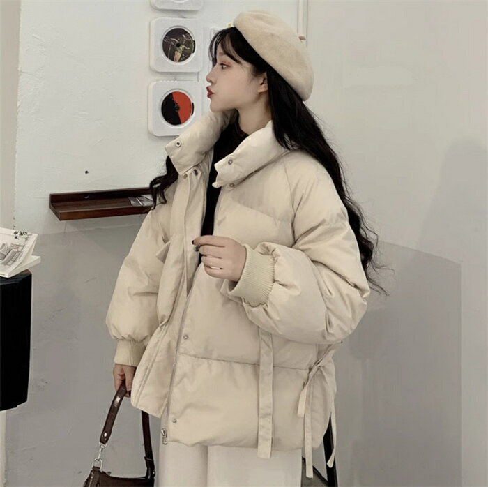 ダウンジャケット レディース ショート丈 ダウンコート ポケット付き 厚手 防寒 50%ダウン もこもこ アウター カジュアル ジャケットゆったり 無地 防寒 ...