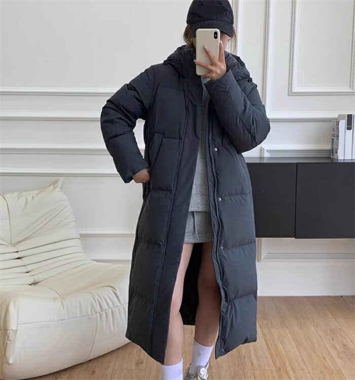 ダウンジャケット レディース ロング丈 ダウンコート ポケット付き 厚手 防寒 90%ダウン もこもこ アウター カジュアル ジャケットゆったり 無地 防寒 暖...