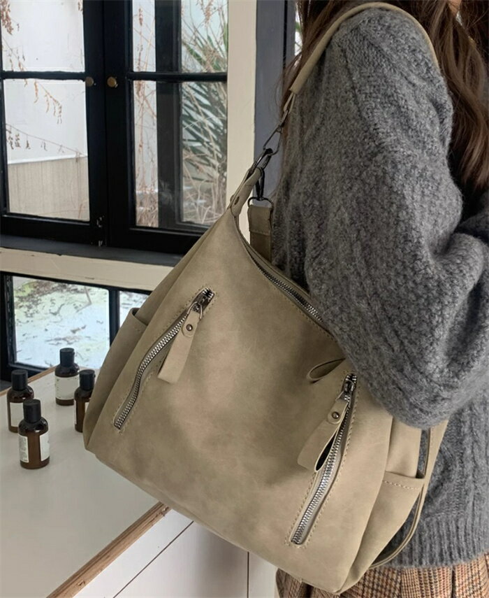 ショルダー バッグ レディース トートバッグ レ ファスナー付き かばん おしゃれ カジュアル ポケット ビジネスバッグ 大きめ 肩掛け鞄 通勤 通学 多収納 仕事用 オフィスバッグ おしゃれ 多収納 20代 30代 40代 50代 送料無料