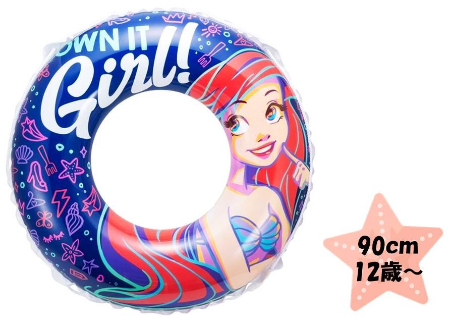◇ キャラクター 浮き輪 ディズニー プリンセス （ アリエル 紺系 )（ サイズ 90cm 対象年齢 12才以上 ) （ アリエル 浮き輪 アリエル うきわ アリエル 浮き輪 ディズニー プリンセス ) 【×メール便 不可】
