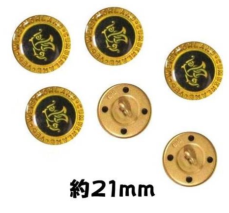＜店頭在庫処分＞バラバラ 特価 ボタン （ 釦 ) 深グリーン／ゴールド系（ 21ミリ ) ぼたん 飾り オシ..