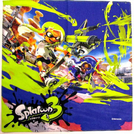 キャラクター ハンカチ スプラトゥーン 3 ( パープル系 ) ( サイズ 30×30cm )( スプラトゥーン インクリング イカ 任天堂 お出かけ コンパクト おとな 子供 キッズ ハンカチーフ )【メール便 OK】 キャラクター ハンカチ スプラトゥーン 3 ( パープル系 ) ( サイズ 30×30cm )( スプラトゥーン インクリング イカ 任天堂 お出かけ コンパクト おとな 子供 キッズ ハンカチーフ )【メール便 OK】