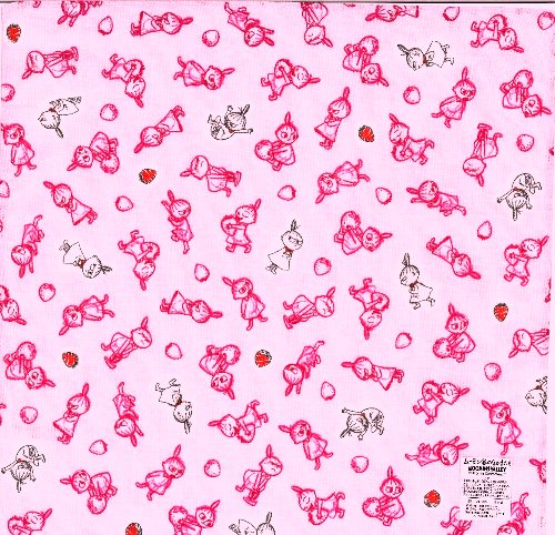 キャラクター ハンカチ ムーミン リトルミイ( ピンク系 ) ( サイズ 30×30cm 綿100% )( ムーミン谷のなかまたち MOOMIN お出かけ おとな 子供 キッズ ハンカチーフ )【メール便 OK】