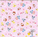 キャラクター ハンカチ サンリオ キャラクターズ ( チェック ピンク系 ) ( サイズ 30×30cm 綿100% )( サンリオ キティ マイメロ キキララ...