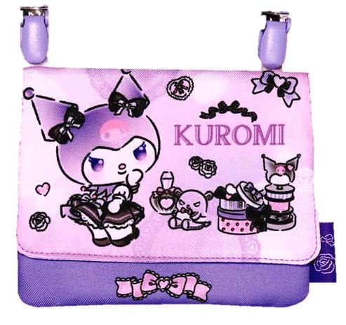 移動ポケット （ ポケットポーチ ) クロミ ( マイ メロディ ) ( パープル系 ) （ サイズ 約11.5×14.5cm ) ( 移動ポケット クロミ 移動ポケット クロミちゃん 移動ポケット マイメロ 移動ポケット ポケット ポーチ ポシェット ショルダー )