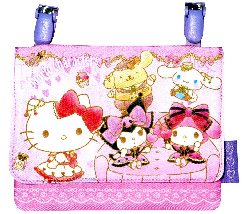 移動ポケット （ ポケットポーチ ) サンリオ キャラクターズ （ ピンク系 ) （ サイズ 約11.5×14.5cm ) ( 移動ポケット キティ 移動ポケット マイメロ 移動ポケット クロミ 移動ポケット シナモン 移動ポケット ポケット ポーチ ショルダー )