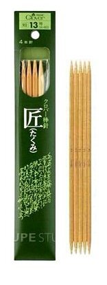 ＜店頭での販売が終了になった為の訳ありお買い得品 2割引き＞「匠」棒針 4本針/短 20cm （ クロバー ) ★店頭商品だったためにパッケージに若干の汚れがあります。【手芸用品 手芸材料】【メール便 （ ゆうパケット ) OK】