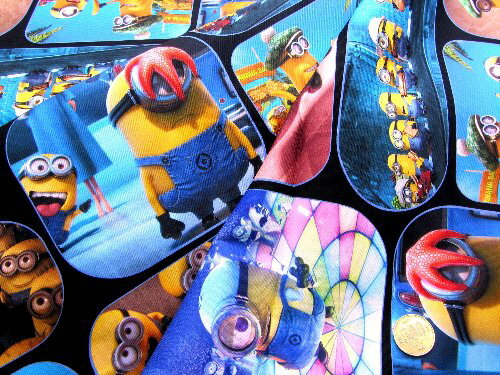 キャラクター 生地 怪盗グルー （ ミニオン ) （ デジタルプリント ) 柄番号2★＜ご注意＞この柄はデジタルプリントのため、1mご購入で3850円になります。 【 キャラクター生地 】 ( ミニオン )