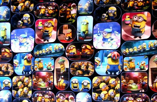 キャラクター 生地 怪盗グルー （ ミニオン ) （ デジタルプリント ) 柄番号2★＜ご注意＞この柄はデジタルプリントのため、1mご購入で3850円になります。 【 キャラクター生地 】 ( ミニオン )