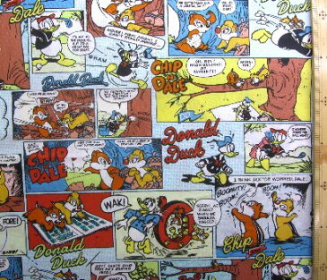 キャラクター 生地 ドナルドダックとチップ&デール ( ブルー ) 柄番号2 ディズニー ( 2018-2019 ) 【 生地 】【 布 】【 キャラクター生地 】【 入園 】【 入学 】