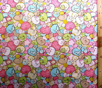 キャラクター 生地 すみっコぐらし （ ピンク ) 柄番号9 （ 2019 ) 【 生地 】【 布 】【 キャラクター生地 】 （ すみっこぐらし すみっこ )のサムネイル