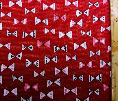 プリント生地 蝶々 リボン （ 赤 ) （ ちょうちょう チョウチョウ りぼん かわいい おしゃれ 男の子 女の子 子供 入園 入学 )