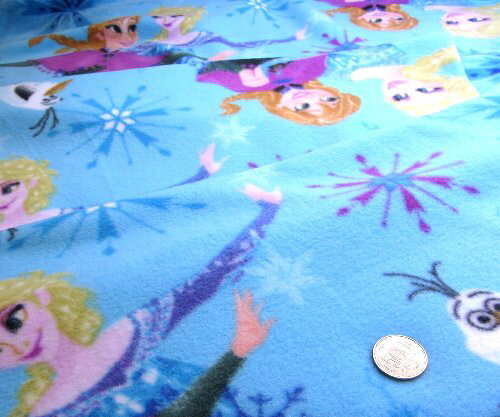 キャラクター フリース生地 ＜USAコットン 直輸入正規ライセンス品＞ アナと雪の女...