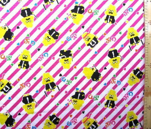 ★残りわずかです(廃番になりました) キャラクター 生地 うんこ漢字ドリル ( オフ/ピンク ) ( 布 入園 入学 手芸 )