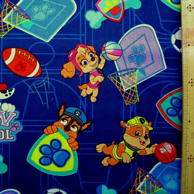 乐天商城 - キャラクター アメリカ 輸入 生地 パウパトロール （ Paw Patrol ） （ 紺系 ) 柄番号21 （ 2025 ) シーチング （ 綿100％ ) 生地幅−約108cm （ 生地 パウパト 生地 パウパト生地 生地パウパト 生地 パウパトロール 生地 パウパトロール生地 ）