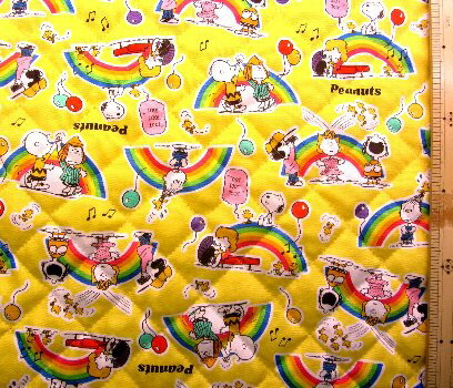 ＜★廃番のため残りわずかとなりました＞ Q- キルティング 生地 布 スヌーピー （ イエロー 黄色 系 ) ..