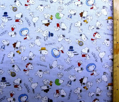 ＜★廃番のため残りわずかとなりました＞ KT-キャラクター 生地 布 スヌーピー （ ブルー ) 柄番号136 ..