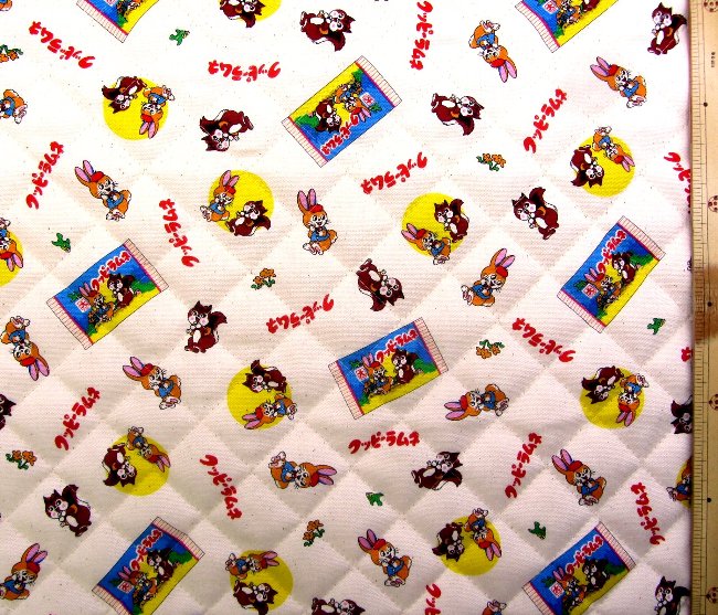 ★残りわずかです（廃番になりました） Q- キルティング 生地 布 クッピー ラムネ （ アイボリー系 ) 柄..