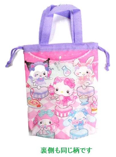 キャラクター （ 巾着 ) シューズバッグ （ ポリエステル100％ ) サンリオ キャラクターズ （ ピンク ..