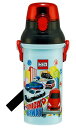 キャラクター 水筒 トミカ ( トミカ 25 薄ブルー/黒系 ) 480ml ( ワンタッチオープン 直飲みタイプ ) ( はたらく 車 パトロールカー くるま...