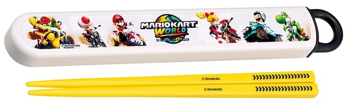 キャラクター 引フタ箸箱セット （ お箸 ) マリオカート ワールド （ 白 黒系 ) 165mm （ マリオカート..