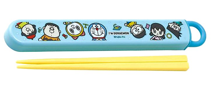 ★通園や遠足などに最適な子供用のランチグッズです ●長さ　お箸 約165mm ●ケース 約195×27×15mm ●素材・成分：フタ・箸/AS樹脂 (耐熱温度/100度) 本体/ポリプロピレン (耐熱温度/140度) ●食器洗い乾燥機OK ●お箸には名前を入れられるスペース付き。 ●ケース用の名前シール付き。 ●MADE IN JAPAN ★お弁当袋（手作りの完成品）も販売中です！ ドラえもん