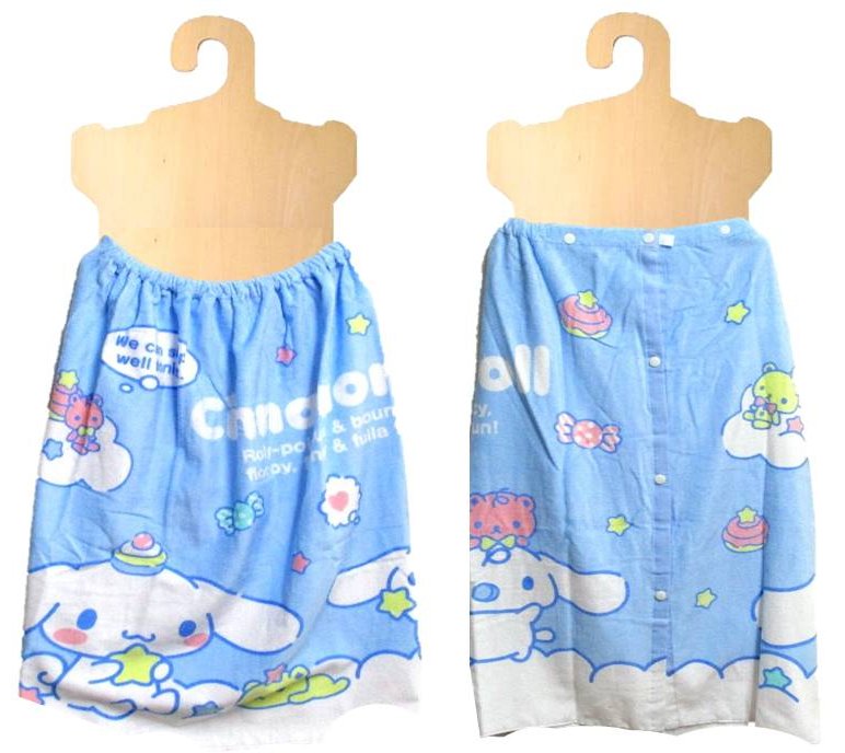 캐릭터 감기 타올 계피 롤 (유메노나카 블루 계) 약 80 cm길이( 약 80×120 cm )