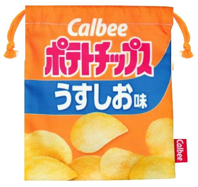 キャラクター （ ポリエステル ) 巾着袋 （ きんちゃく袋 ) お菓子 シリーズ（ ポテトチップス ）（ サ..