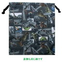 キャラクター巾着袋 ( きんちゃく袋 ) ( ポリエステル100% ) ジュラシック ワールド( グレー系 )( 大きさ 約 29×26cm )( メーカー表記M )( ジュラシック パーク 恐竜 巾着 きんちゃく )(4)