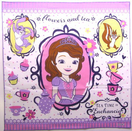 キャラクター ランチクロス ちいさなプリンセス ソフィア （ オフ/パープル ) （ キャラクター ランチョンマット 給食ナフキン ナフキン ランチクロス キッズ ) 【メール便 （ ゆうパケット ) OK】