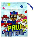 キャラクター 巾着袋 ( きんちゃく袋 ) パウパトロール ( Paw Patrol ) ( ブルー系 )( 歯ブラシホルダー付 ) ( 大きさ 約 20.5x14.8cm×隠しマチ8cm )( チェイス マーシャル ラブル パウパト ) 【メール便 OK】(4)