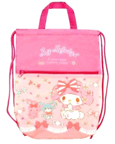 キャラクター 巾着 ナップザック （ ナップサック ） マイメロディ （ ピンク系 ）（ サイズ 約39×32×マチ6cm ）（ ナップサック マイメロディ ナップサック マイメロ ナップサック 巾着 マイメロディ 巾着 マイメロ 巾着 サンリオ ）