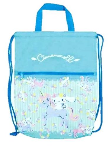 キャラクター 巾着 ナップザック （ ナップサック ） シナモロール （ ブルー系 ) （ サイズ 約39×32×マチ6cm ）（ ナップサック シナモロール ナップサック シナモンロール ナップサック 巾着 シナモロール 巾着 シナモン 巾着 サンリオ ）