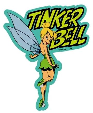 キャラクター ステッカー シール ピーターパン （ ティンカーベル/ロゴ ) （ サイズ　約6×5cm 1枚入り ) ( ステッカー ピーターパン ステッカー ティンカーベル ステッカー ディズニー ステッカー デコステッカー ディズニー )