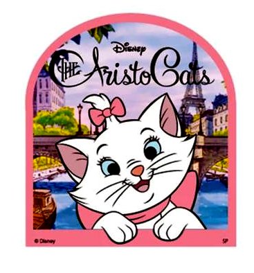 キャラクター ステッカー シール おしゃれキャット （ マリー/窓 ) （ サイズ　約10×9cm 1枚入り ) ( ステッカー おしゃれキャット ステッカー マリー ステッカー ディズニー マリー ステッカー デコステッカー ディズニー )