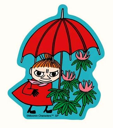乐天商城 - キャラクター ステッカー シール ムーミン （ リトルミィと傘 ) （ サイズ 約7.5×6cm 1枚入り ) ( ステッカー リトルミィ ステッカー ムーミン ステッカー リトルミィステッカー ムーミンステッカー ミィ デコステッカー )