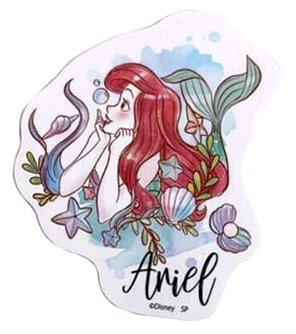 キャラクター ステッカー シール ディズニー プリンセス （ アリエル リトルマーメイド ) （ サイズ　約7×6cm 1枚入り ) ( ステッカー プリンセス ステッカー アリエル ステッカー ディズニー ステッカー デコステッカー ディズニー )